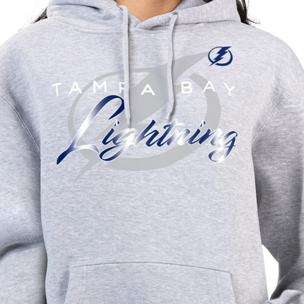 Tampa Bay Lightning G-III 4Her by Carl Banks Women's Shadow Logo Fleece Hoodie - Gray - NHL