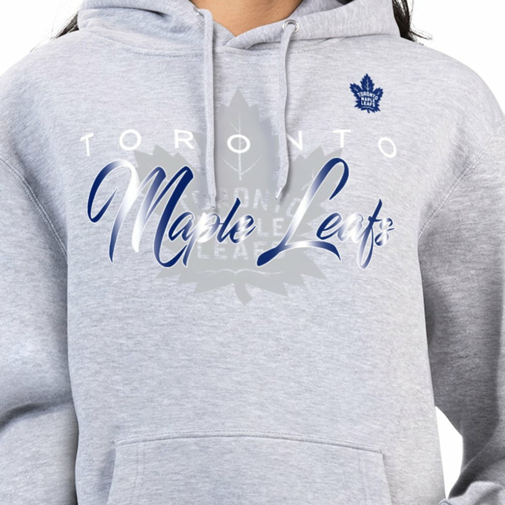 Toronto Maple Leafs G-III 4Her by Carl Banks Women's Shadow Logo Fleece Hoodie - Gray - NHL