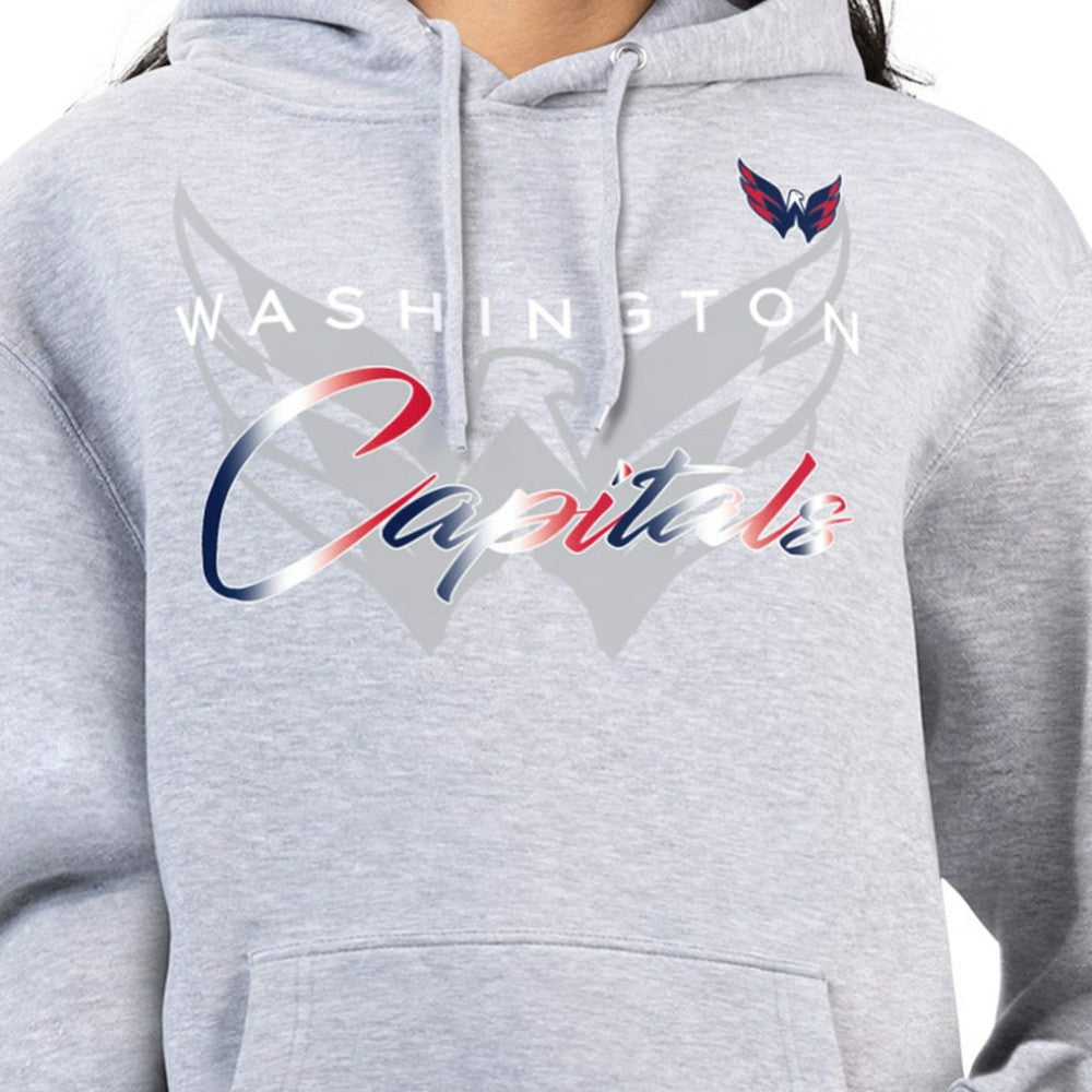 Washington Capitals G-III 4Her by Carl Banks Women's Shadow Logo Fleece Hoodie - Gray - NHL