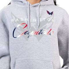 Washington Capitals G-III 4Her by Carl Banks Women's Shadow Logo Fleece Hoodie - Gray - NHL