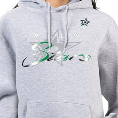 Dallas Stars G-III 4Her by Carl Banks Women's Shadow Logo Fleece Hoodie - Gray - NHL