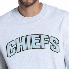 Kansas City Chiefs Starter Faceoff Fleece Sweatshirt Ash | NFL