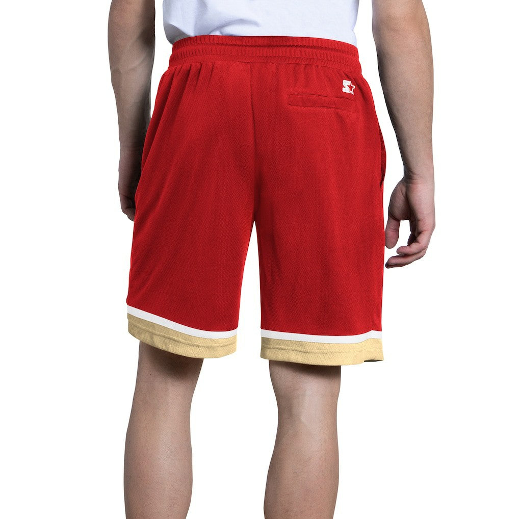 San Francisco 49ers Starter Power Play Mesh Shorts Scarlet | NFL