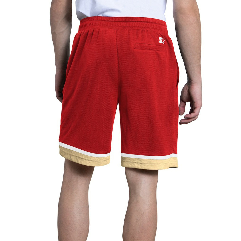 San Francisco 49ers Starter Power Play Mesh Shorts Scarlet | NFL