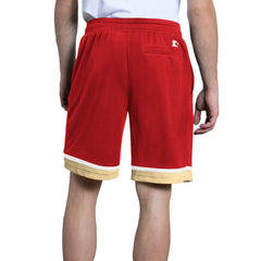 San Francisco 49ers Starter Power Play Mesh Shorts Scarlet | NFL