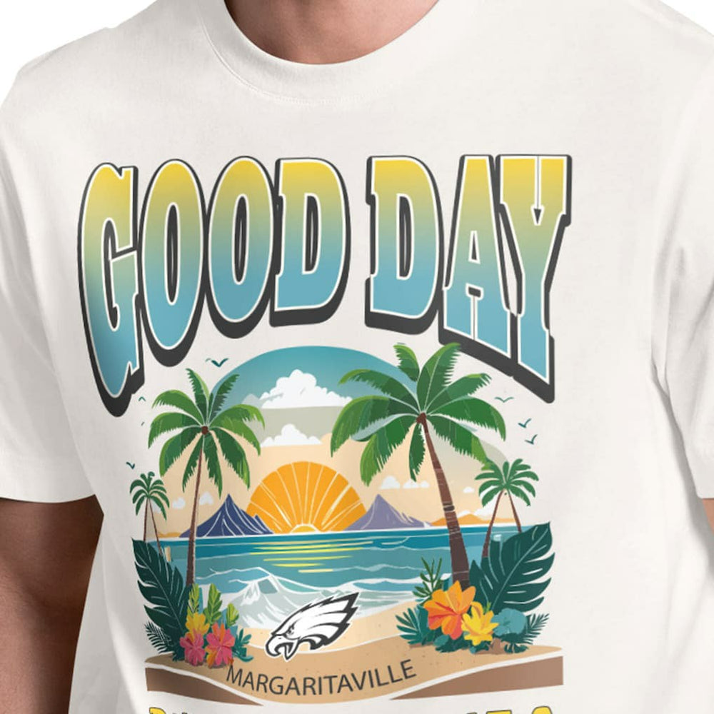 Philadelphia Eagles Margaritaville Good Day T-Shirt Cream | NFL