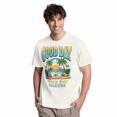 Green Bay Packers Margaritaville Good Day T-Shirt Cream | NFL