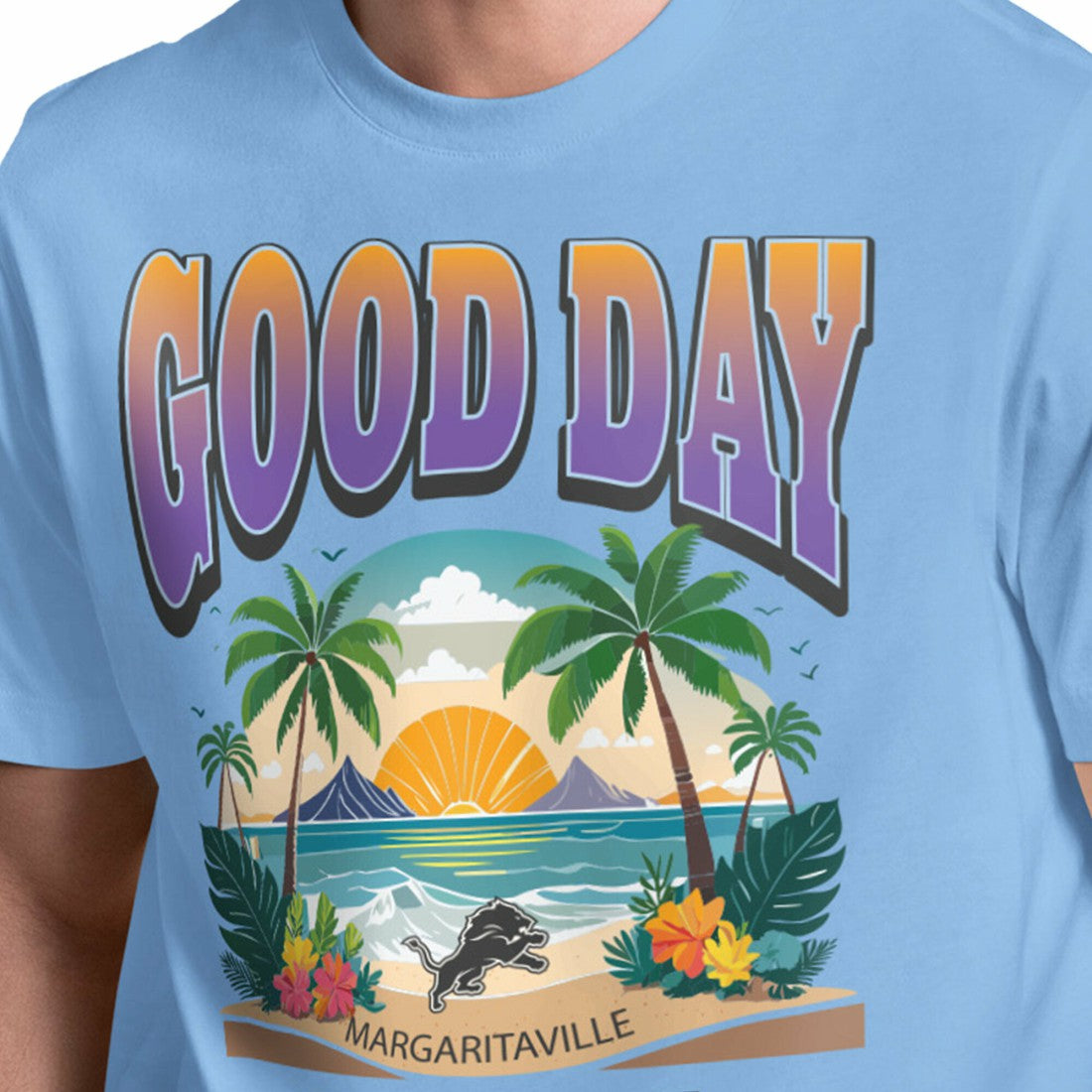 Detroit Lions Margaritaville Good Day T-Shirt Light Blue | NFL
