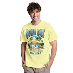 Pittsburgh Steelers Margaritaville Good Day T-Shirt Yellow | NFL
