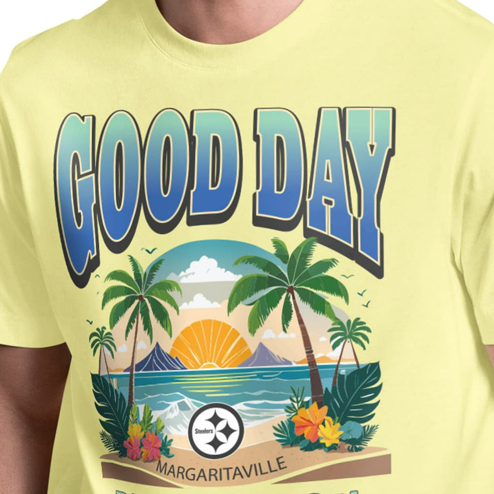Pittsburgh Steelers Margaritaville Good Day T-Shirt Yellow | NFL