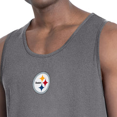 Pittsburgh Steelers MSX by Michael Strahan Energy Tank Top Charcoal | NFL