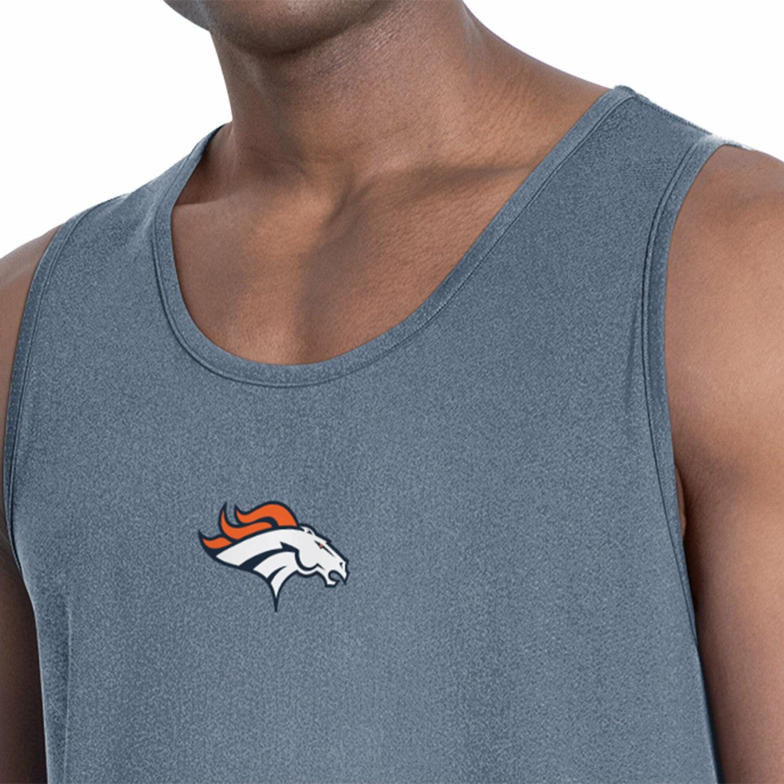 Denver Broncos MSX by Michael Strahan Energy Scoop Neck Tank Top Navy | NFL