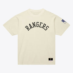 New York Rangers Mitchell & Ness Unisex Arched Team T-Shirt - Cream - NHL
