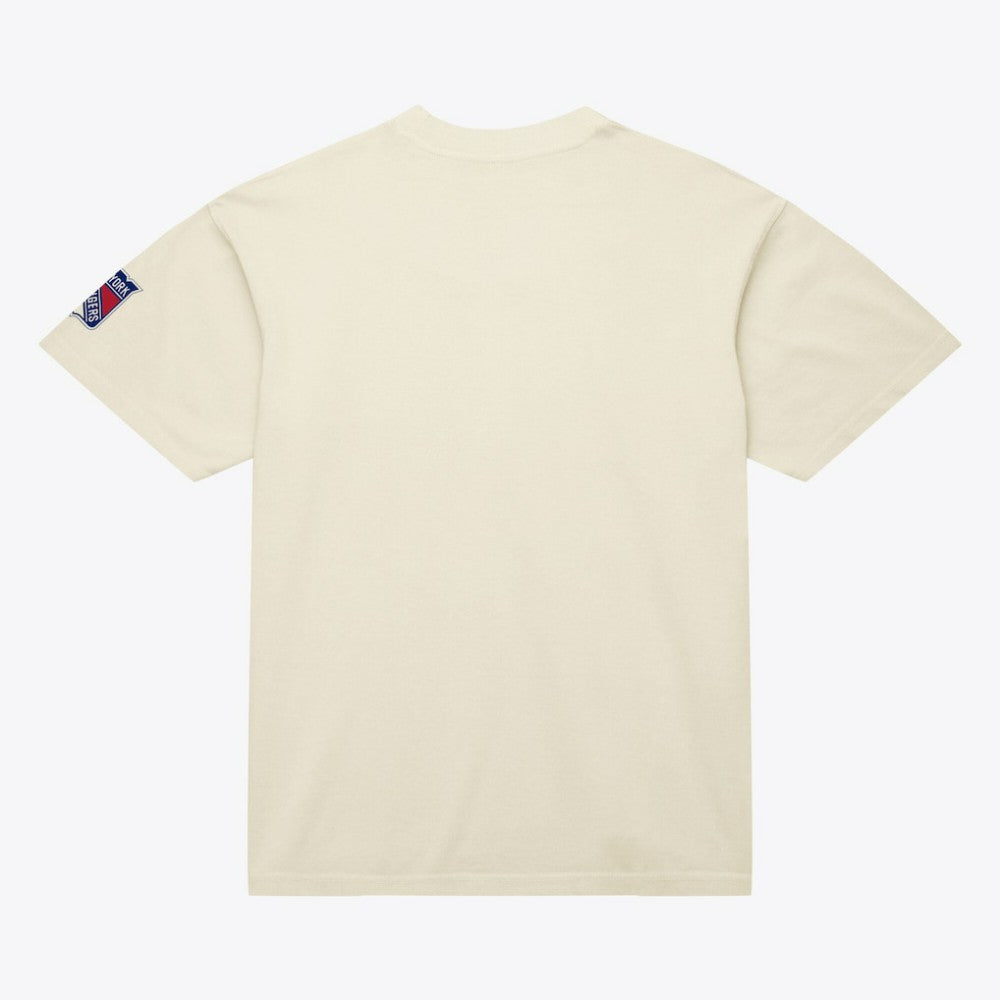 New York Rangers Mitchell & Ness Unisex Arched Team T-Shirt - Cream - NHL