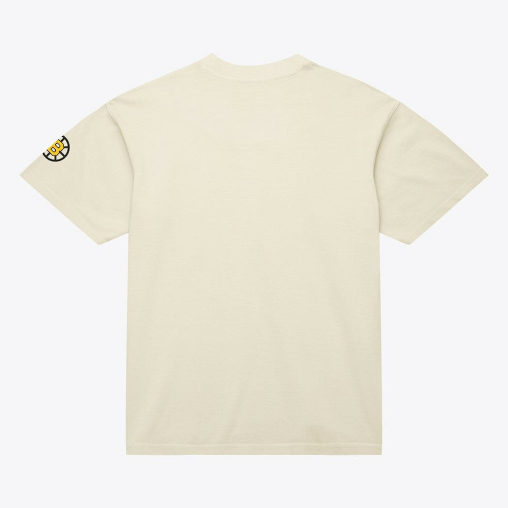 Boston Bruins Mitchell & Ness Unisex Arched Team T-Shirt - Cream - NHL