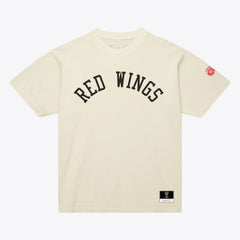 Detroit Red Wings Mitchell & Ness Unisex Arched Team T-Shirt - Cream - NHL