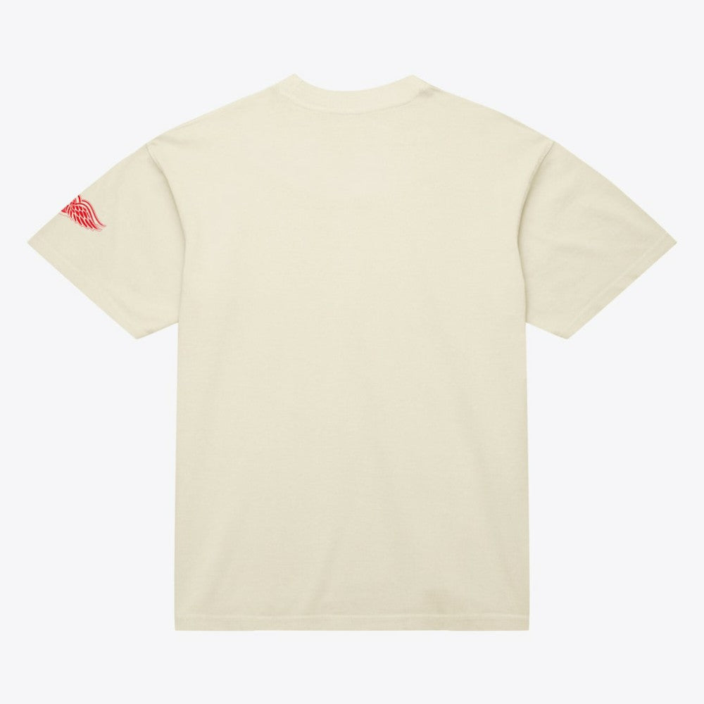 Detroit Red Wings Mitchell & Ness Unisex Arched Team T-Shirt - Cream - NHL