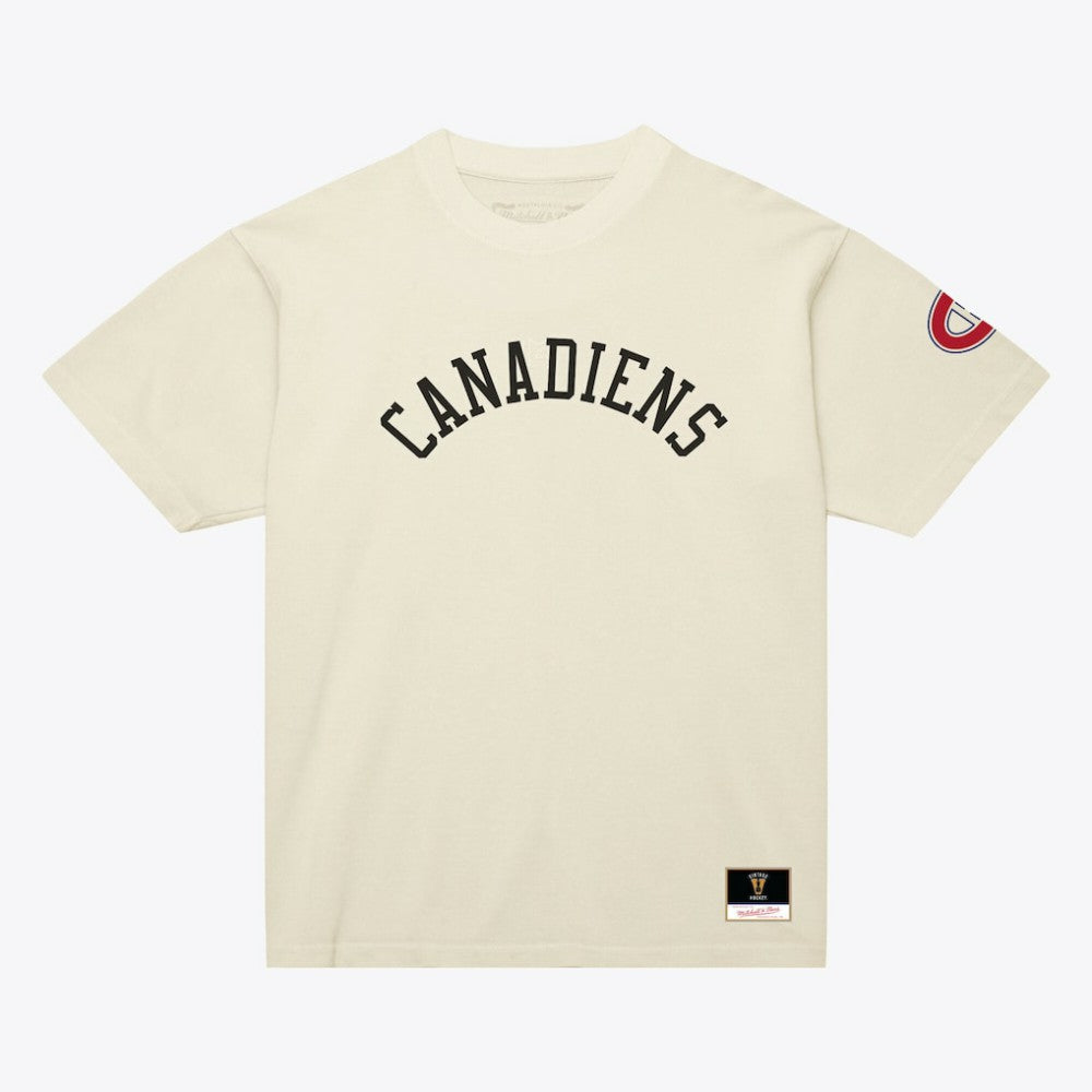 Montreal Canadiens Mitchell & Ness Unisex Arched Team T-Shirt - Cream - NHL