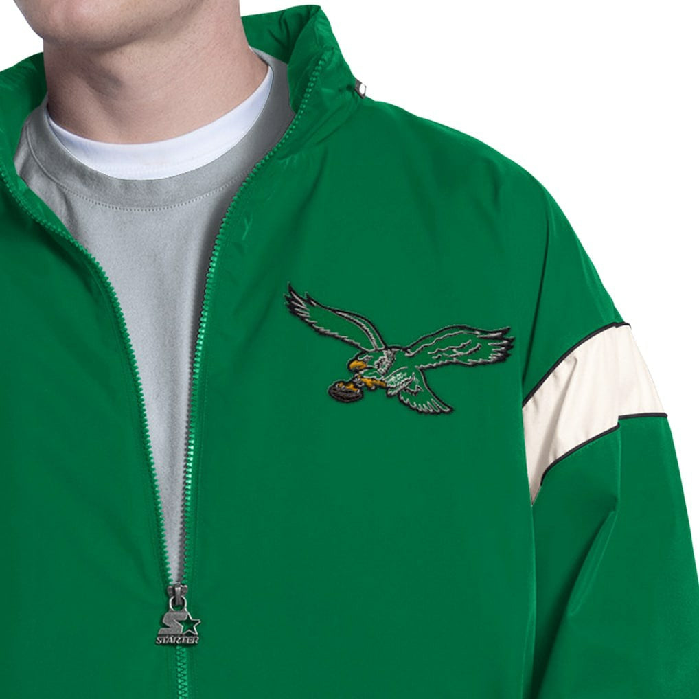 Philadelphia Eagles Starter The Gust Full-Zip Hooded Jacket Kelly Green | NFL