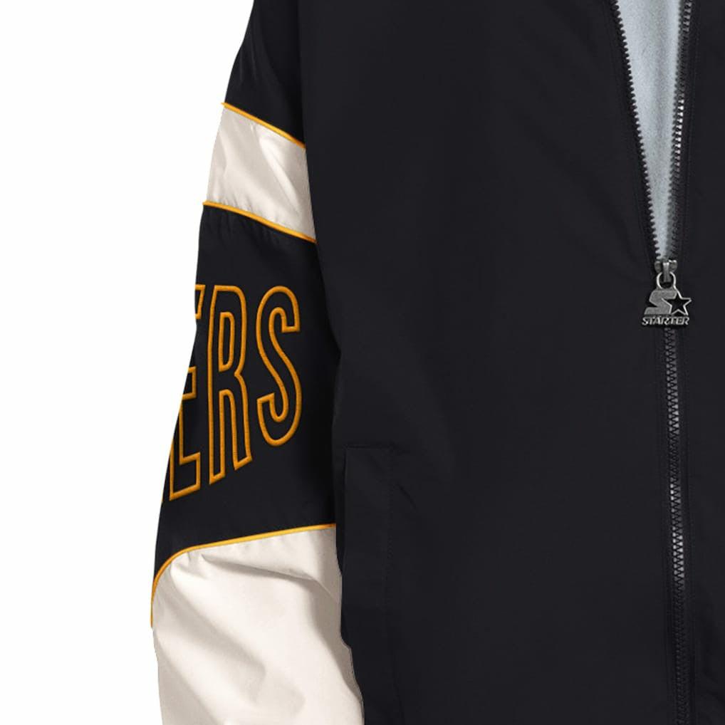 Pittsburgh Steelers Starter The Gust Full-Zip Hooded Jacket Black | NFL
