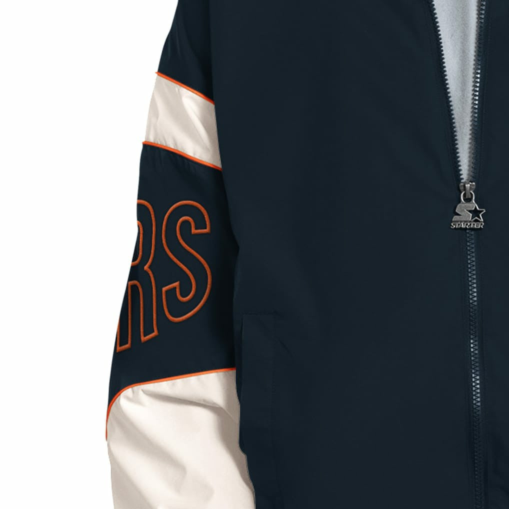 Chicago Bears Starter The Gust Full-Zip Hooded Jacket Navy | NFL