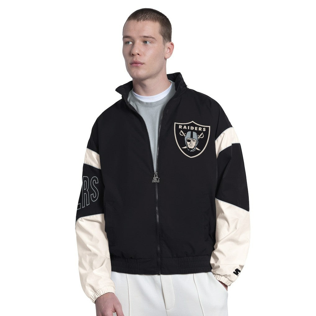 Las Vegas Raiders Starter The Gust Full-Zip Hooded Jacket Black | NFL