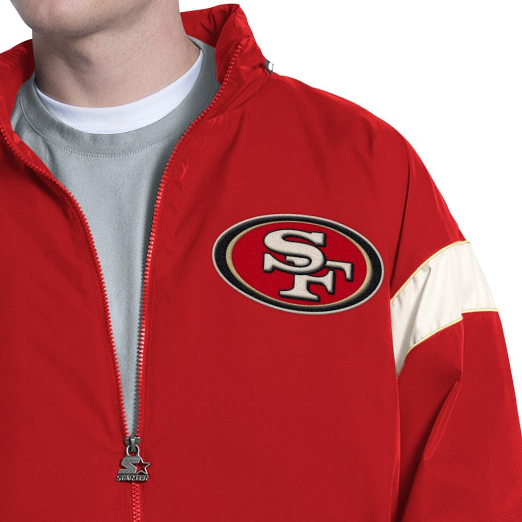 San Francisco 49ers Starter The Gust Full-Zip Hooded Jacket Scarlet | NFL