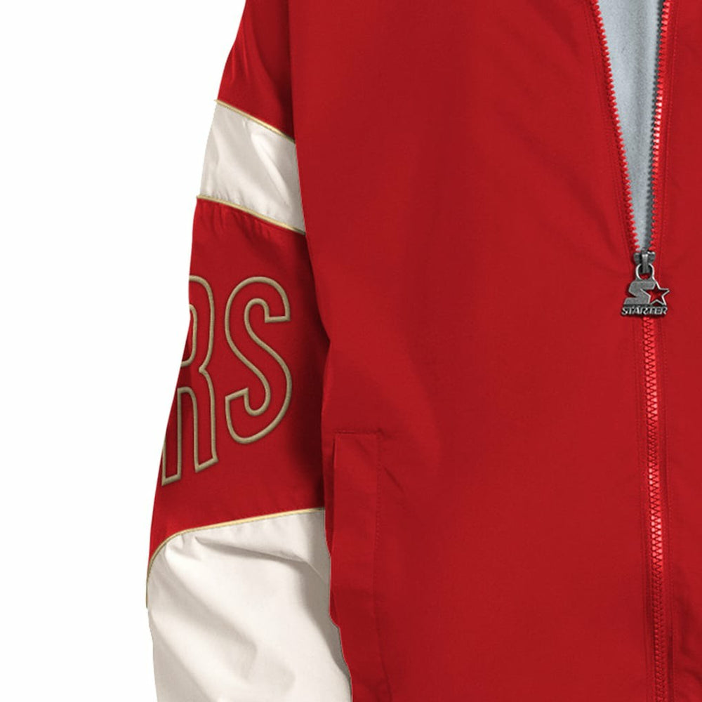 San Francisco 49ers Starter The Gust Full-Zip Hooded Jacket Scarlet | NFL
