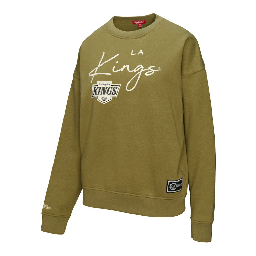 Los Angeles Kings Mitchell & Ness Women's Fleece Sweatshirt - Hunter Green - NHL