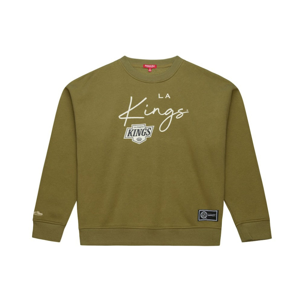 Los Angeles Kings Mitchell & Ness Women's Fleece Sweatshirt - Hunter Green - NHL