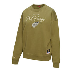 Detroit Red Wings Mitchell & Ness Women's Fleece Sweatshirt - Hunter Green - NHL