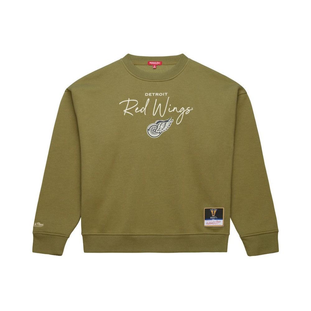 Detroit Red Wings Mitchell & Ness Women's Fleece Sweatshirt - Hunter Green - NHL