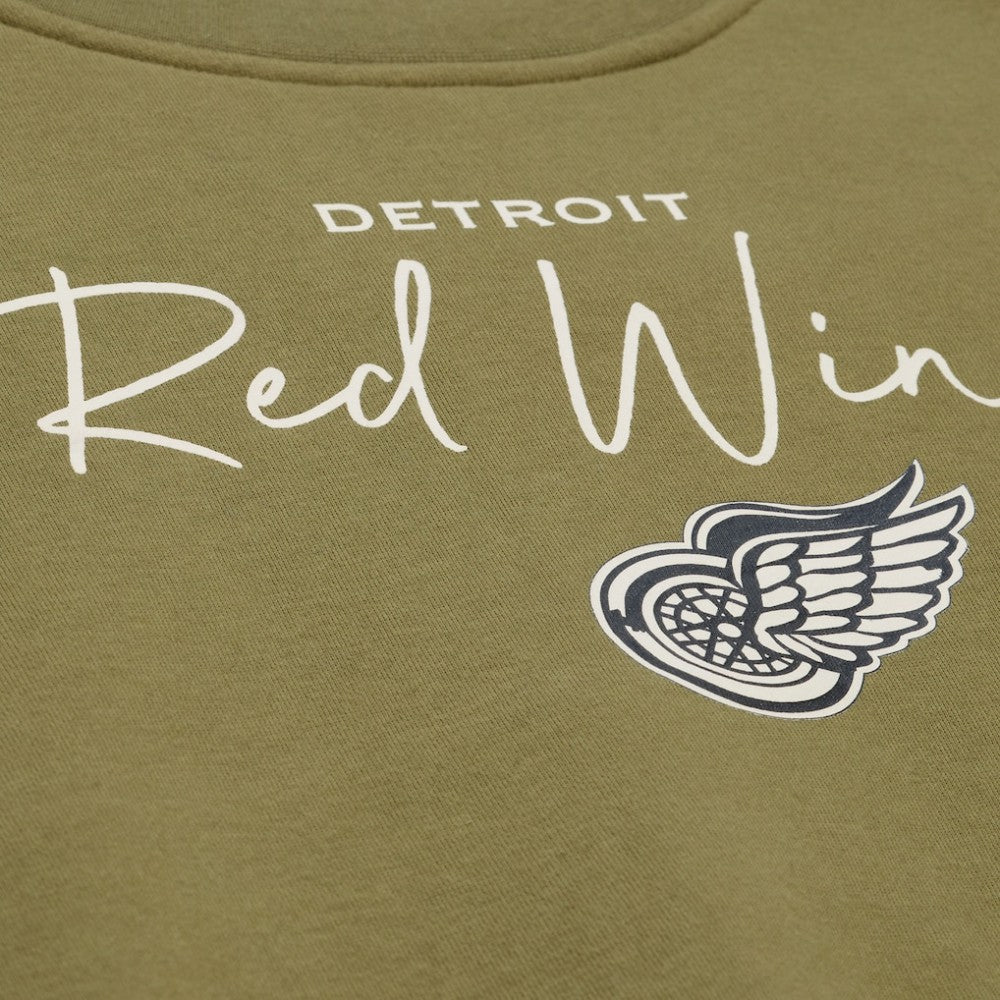 Detroit Red Wings Mitchell & Ness Women's Fleece Sweatshirt - Hunter Green - NHL