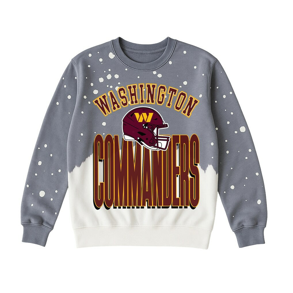 Washington Commanders Gameday Couture Women's Arch Rivals Faded Wash Sweatshirt Gray | NFL
