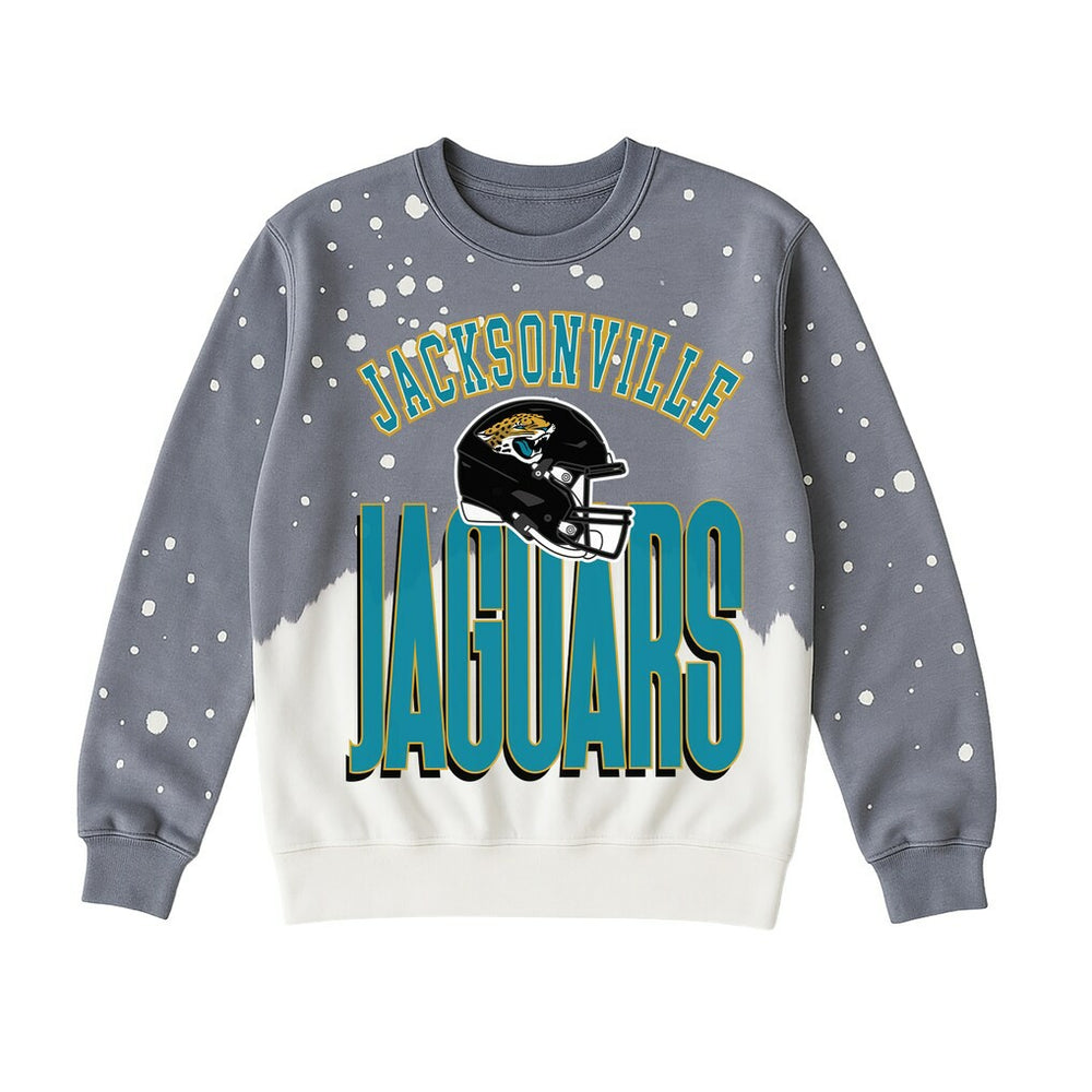 Jacksonville Jaguars Gameday Couture Women's Arch Rivals Faded Wash Sweatshirt Gray | NFL