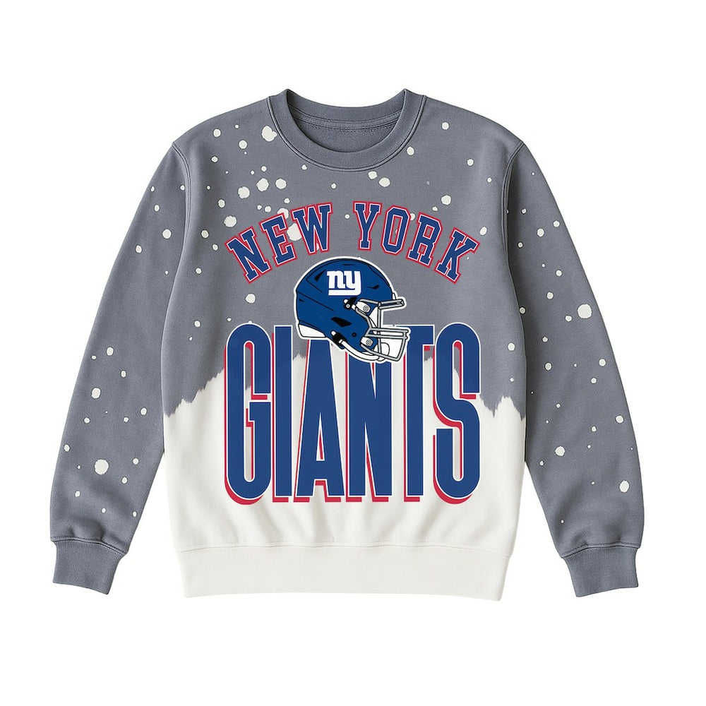 New York Giants Gameday Couture Women's Arch Rivals Faded Wash Sweatshirt Gray | NFL