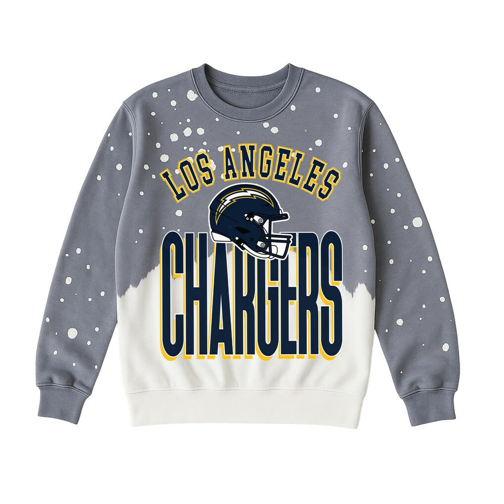 Los Angeles Chargers Gameday Couture Women's Arch Rivals Faded Wash Sweatshirt Gray | NFL