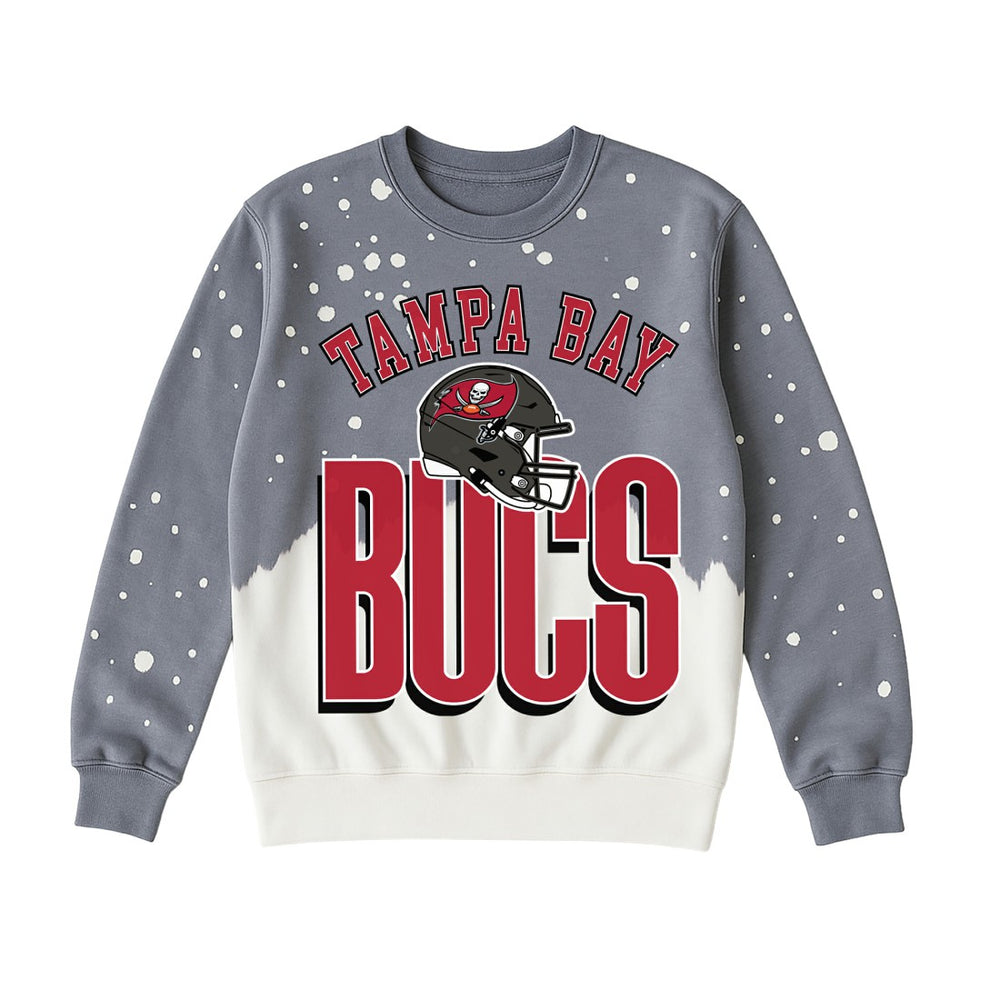Tampa Bay Buccaneers Gameday Couture Women's Arch Rivals Faded Wash Sweatshirt Gray | NFL
