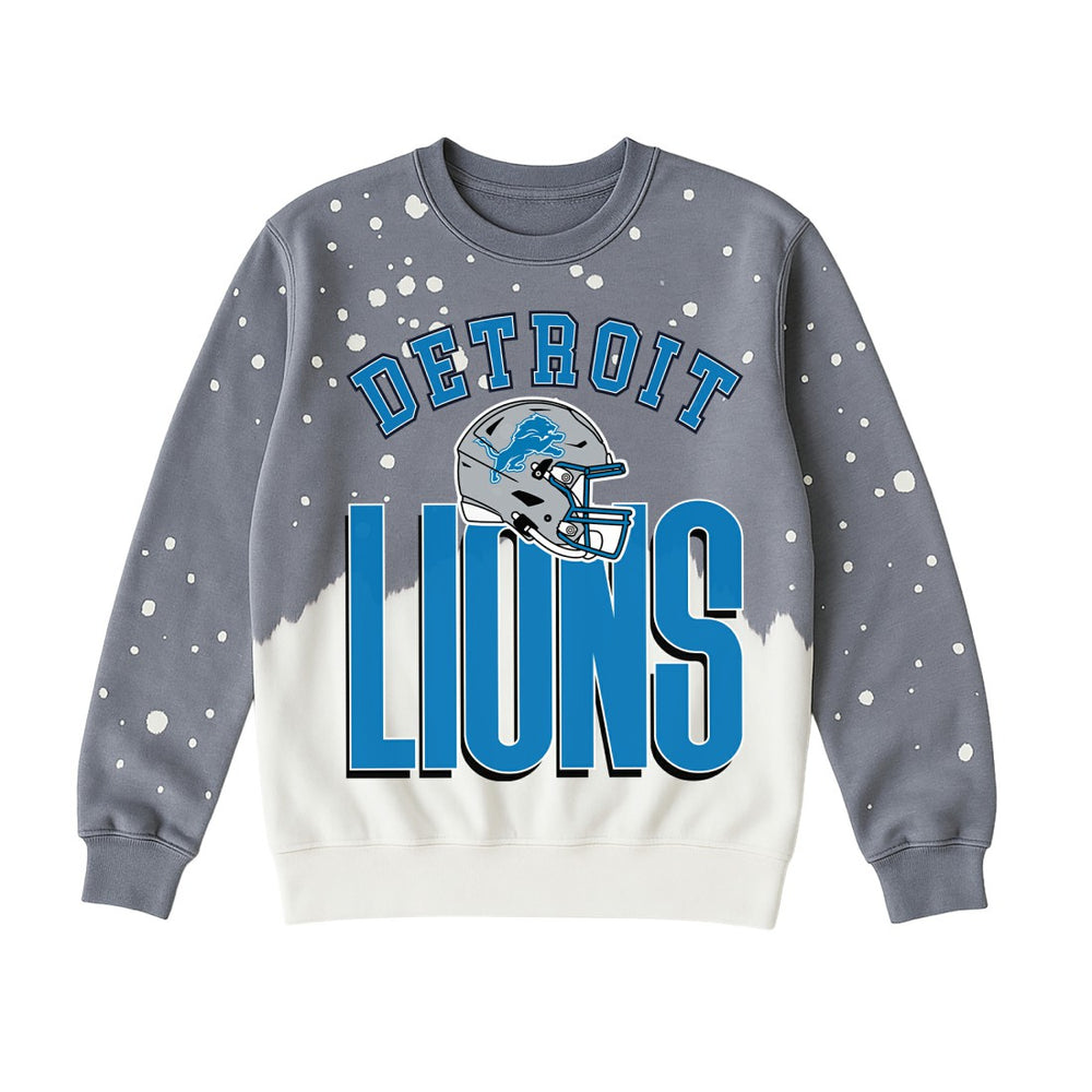 Detroit Lions Gameday Couture Women's Arch Rivals Faded Wash Sweatshirt Gray | NFL