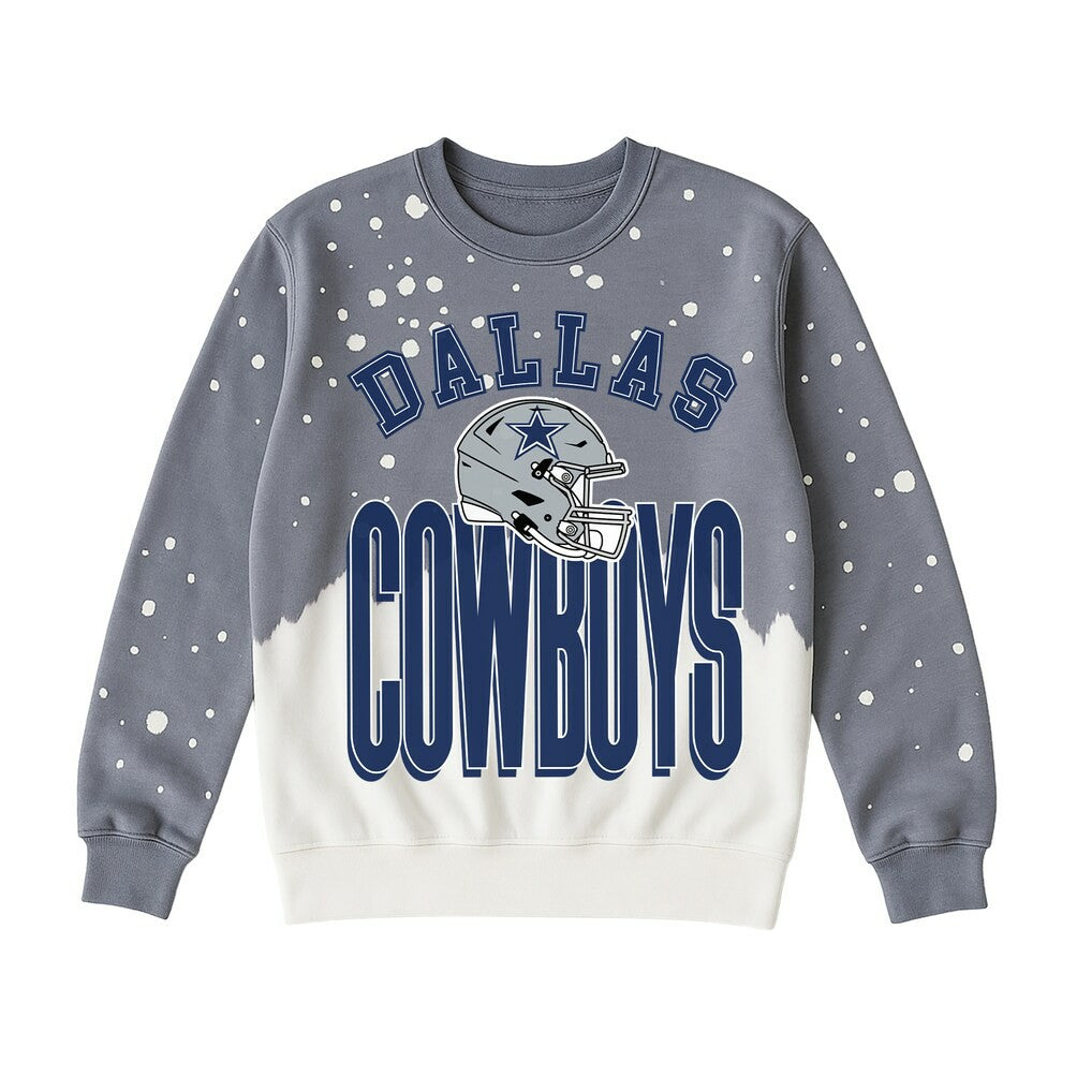 Dallas Cowboys Gameday Couture Women's Arch Rivals Faded Wash Sweatshirt Gray | NFL