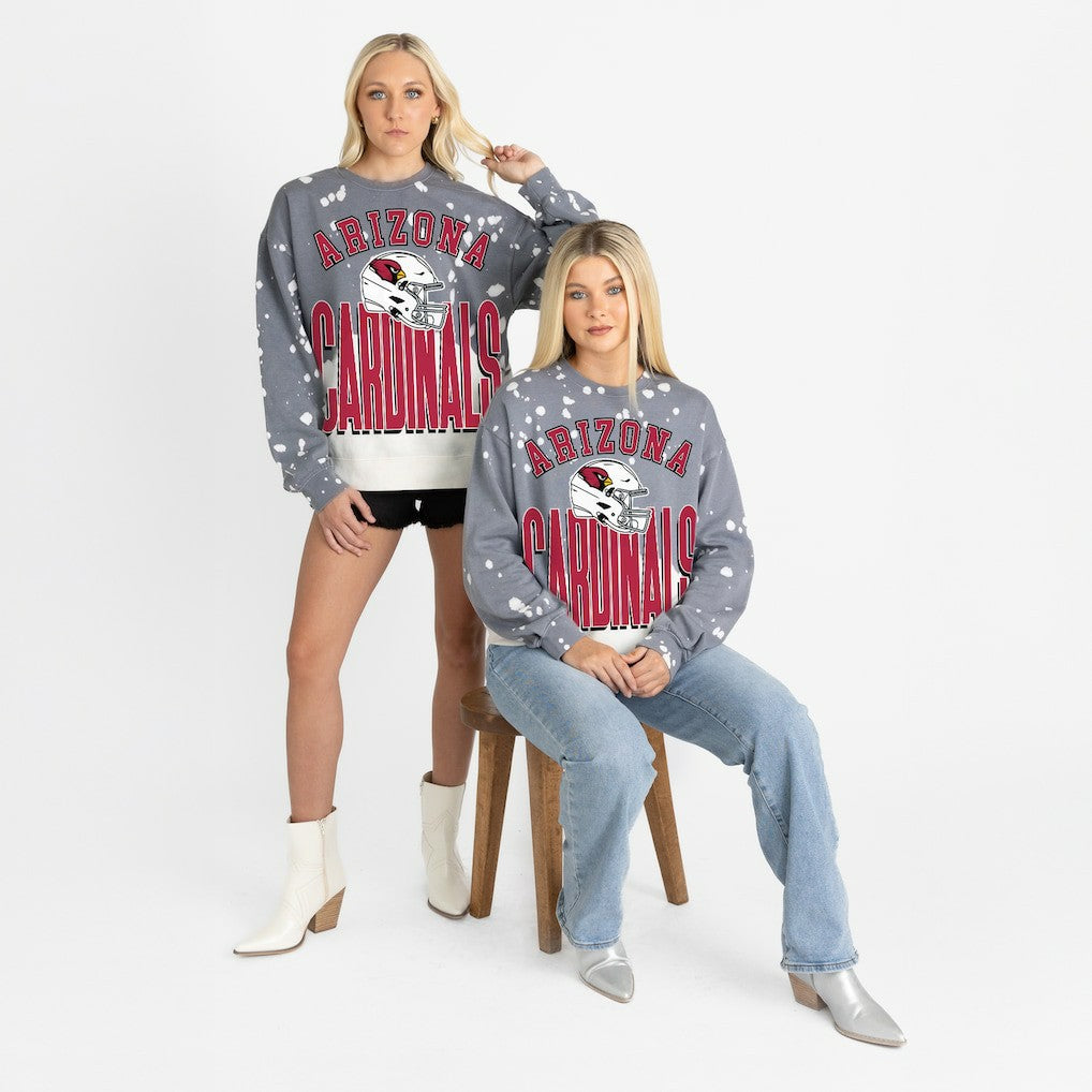 Arizona Cardinals Gameday Couture Women's Arch Rivals Faded Wash Sweatshirt Gray | NFL