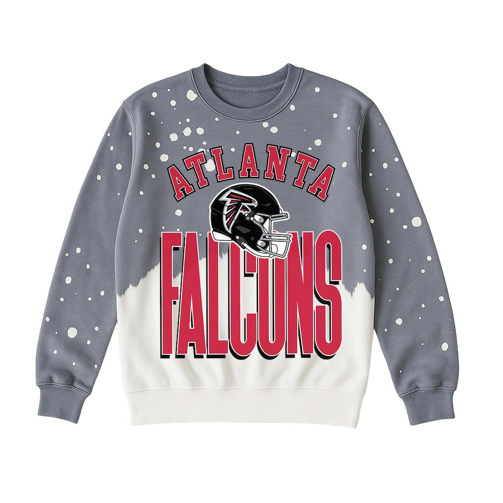 Atlanta Falcons Gameday Couture Women's Arch Rivals Faded Wash Sweatshirt Gray | NFL
