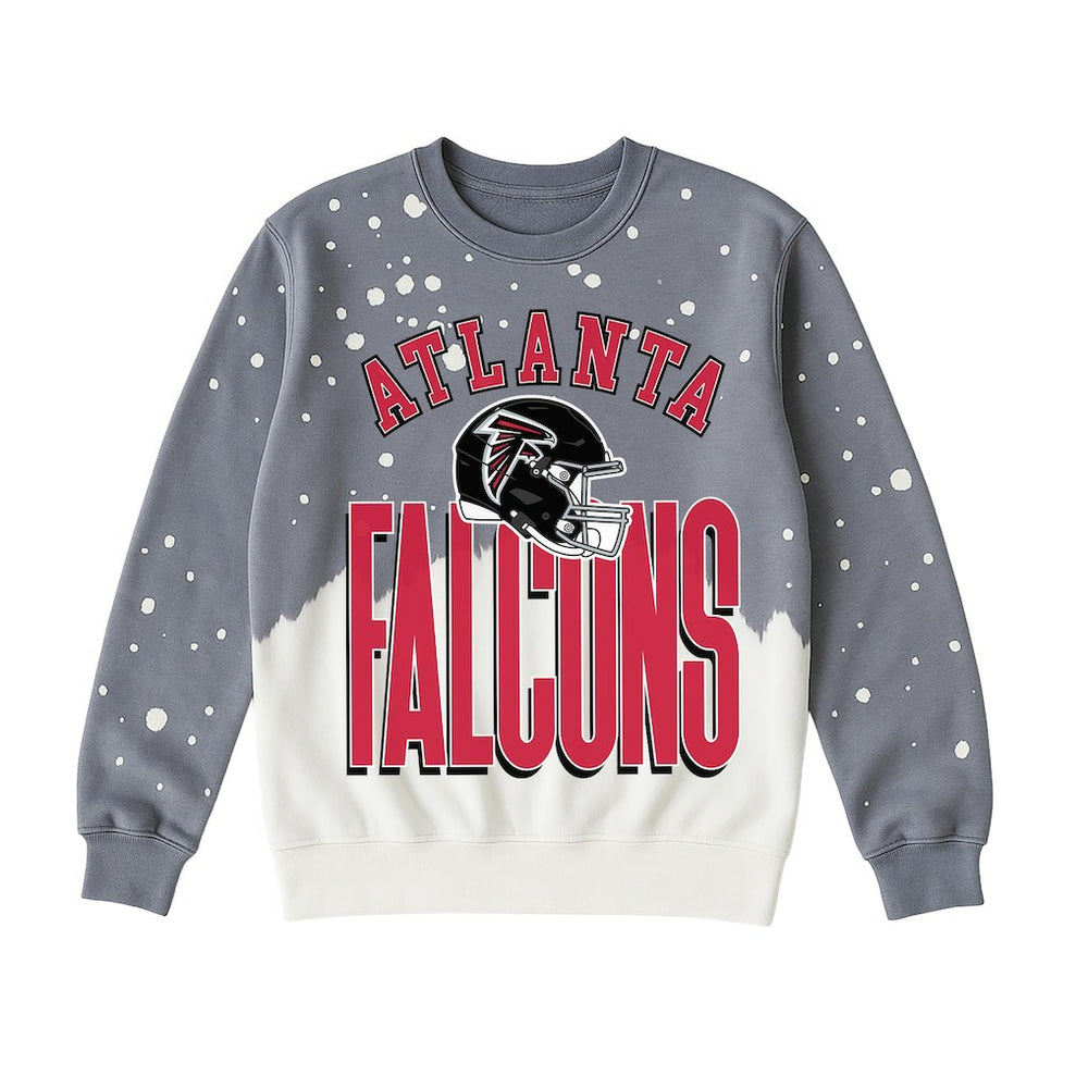 Atlanta Falcons Gameday Couture Women's Arch Rivals Faded Wash Sweatshirt Gray | NFL