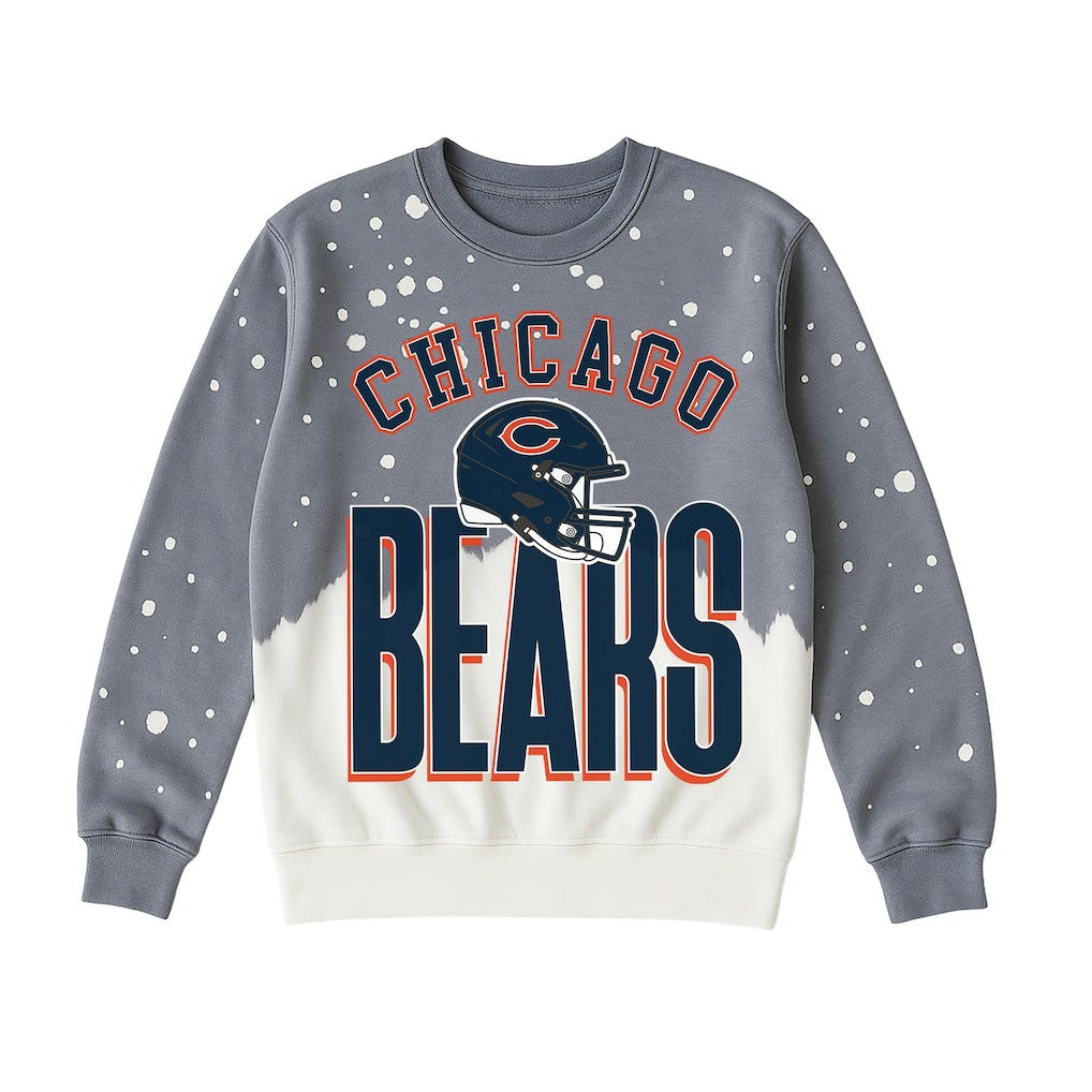 Chicago Bears Gameday Couture Women's Arch Rivals Faded Wash Sweatshirt Gray | NFL