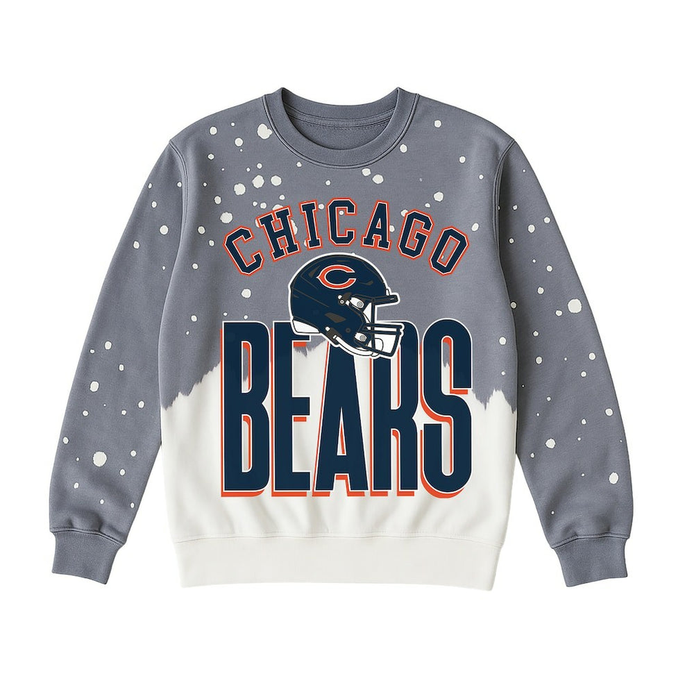 Chicago Bears Gameday Couture Women's Arch Rivals Faded Wash Sweatshirt Gray | NFL