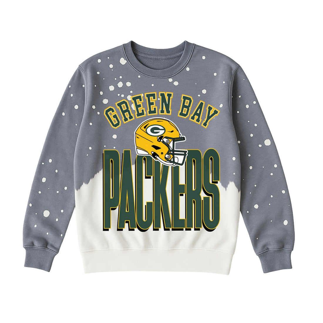 Green Bay Packers Gameday Couture Women's Arch Rivals Faded Wash Sweatshirt Gray | NFL