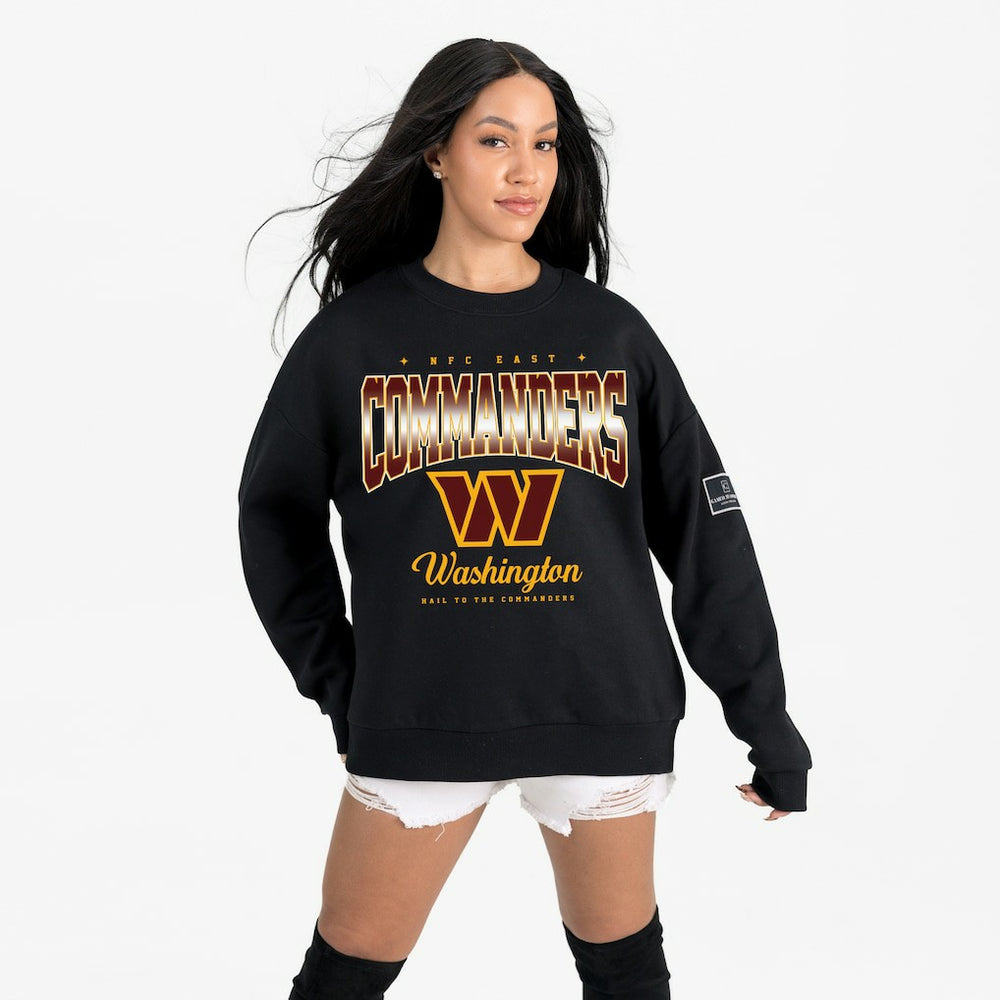 Washington Commanders Gameday Couture Women's Powerhouse Play Premium Fleece Sweatshirt Black | NFL
