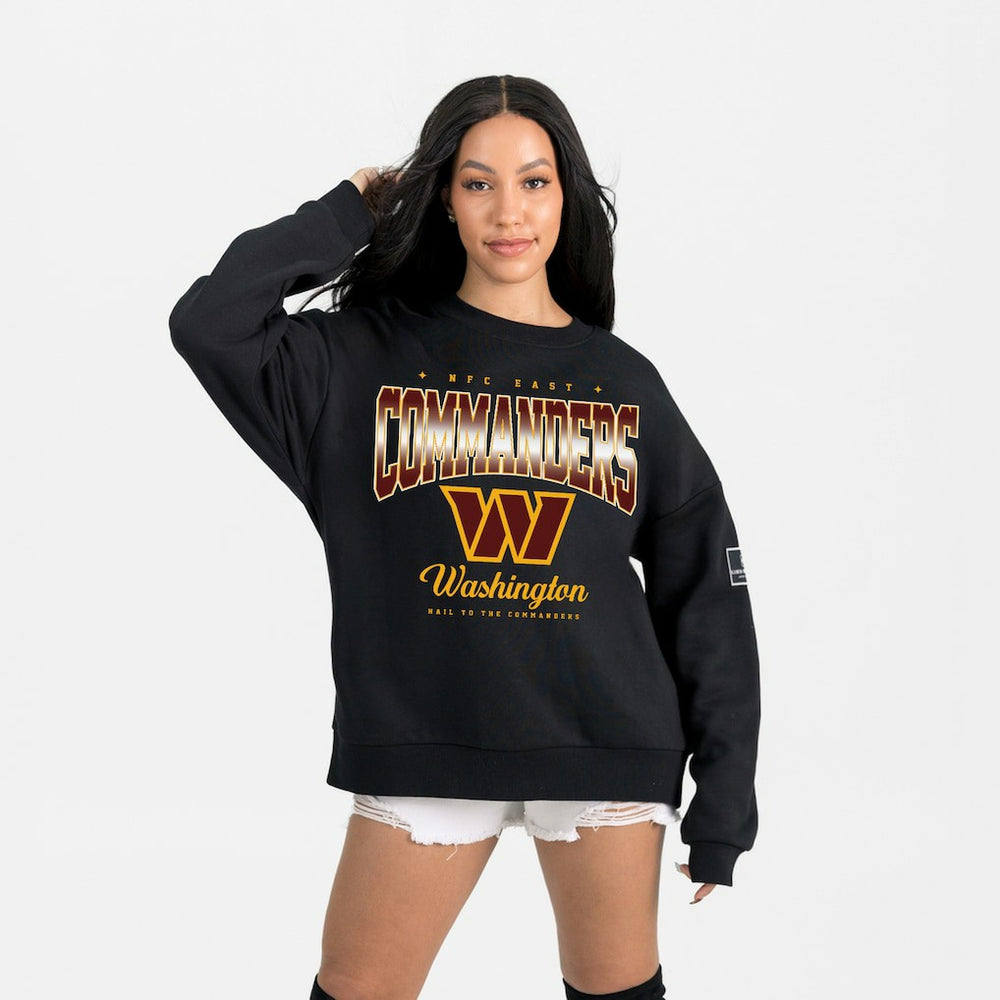 Washington Commanders Gameday Couture Women's Powerhouse Play Premium Fleece Sweatshirt Black | NFL