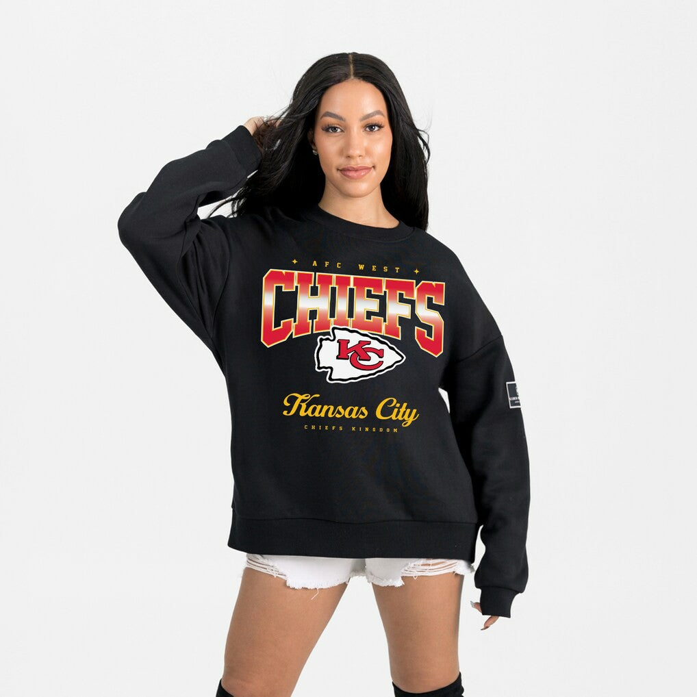 Kansas City Chiefs Gameday Couture Women's Powerhouse Play Premium Fleece Sweatshirt Black | NFL