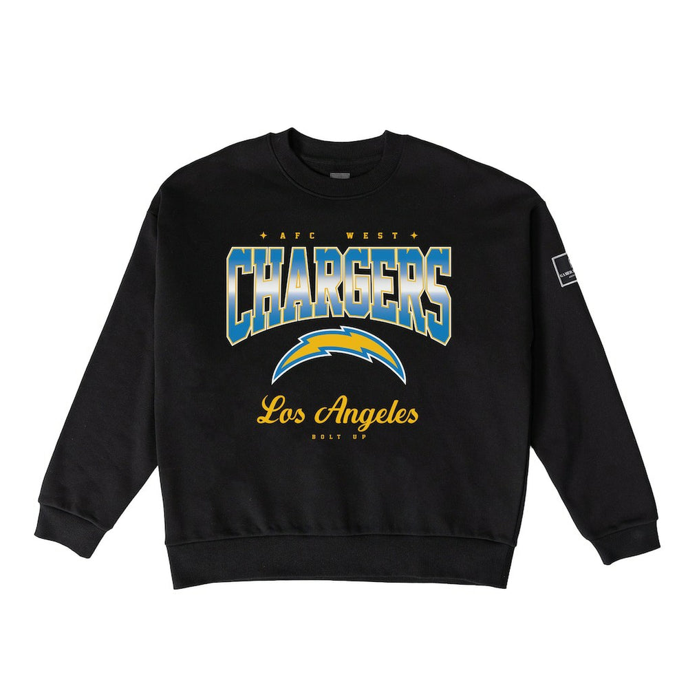 Los Angeles Chargers Gameday Couture Women's Powerhouse Play Premium Fleece Sweatshirt Black | NFL